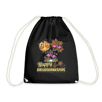 Hellothanksmas Flamingo Halloween Noël - Sac de sport léger - noir - Devant