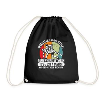 Lutte Maman Style Drôle Lutteur de la fête des mères - Sac de sport léger - noir - Devant