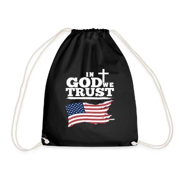 In God We Trust Retro Patriotic Politics Designs - Turnbeutel - Schwarz - Vorne