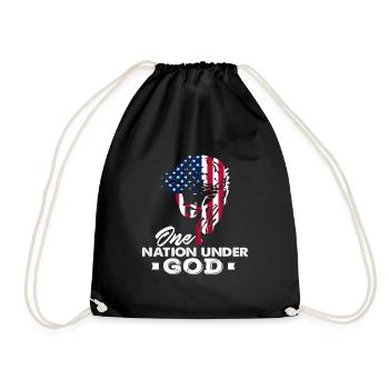 One Nation Under GOD Awesome American Designs - Turnbeutel - Schwarz - Vorne