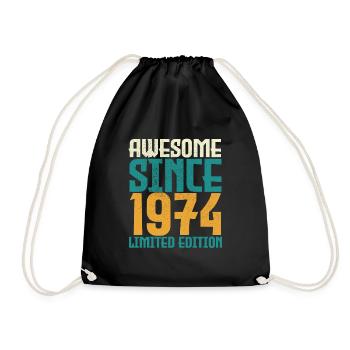 Awesome Since 1974 limited edition. - Drawstring Bag - black - Front