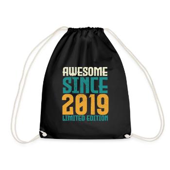 Awesome Since 2019 limited edition. - Drawstring Bag - black - Front