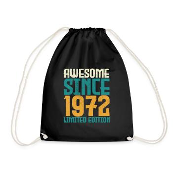 Awesome Since 1972 limited edition. - Drawstring Bag - black - Front
