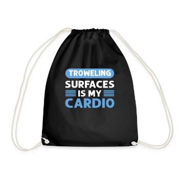 Spatula of surfaces is my heartbeat. - Drawstring Bag - black - Front