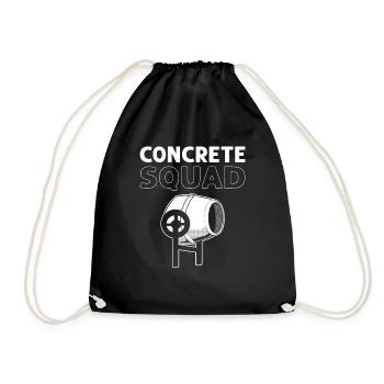 Concrete squad. Cement masons. Concrete pavers - Drawstring Bag - black - Front