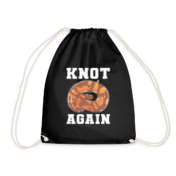 Another knot. Herpetologists. King Python - Drawstring Bag - black - Front