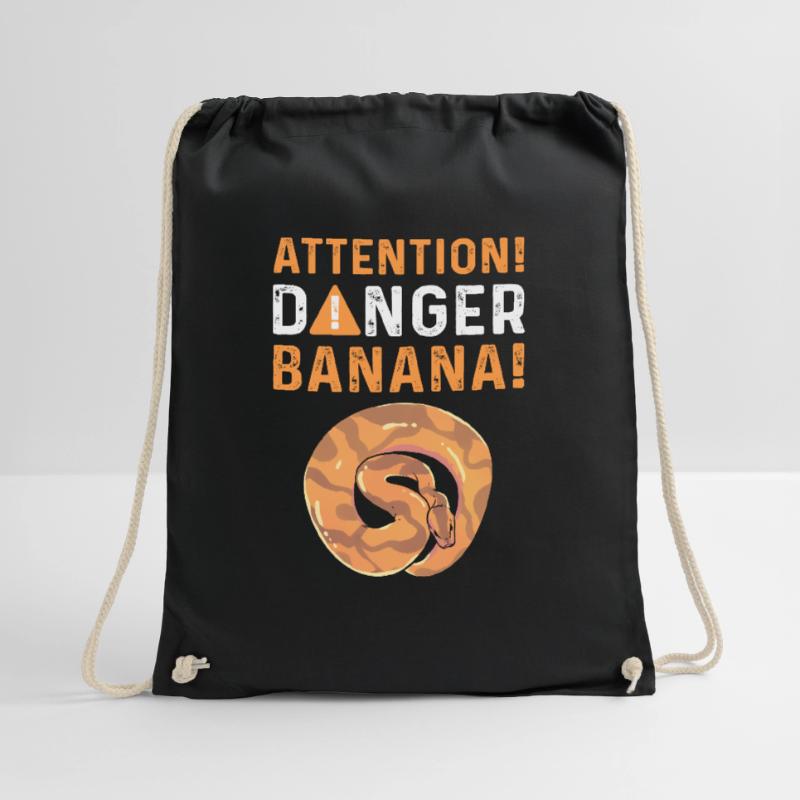 Attention! Dangerous banana. Royal Python Drawstring Bag