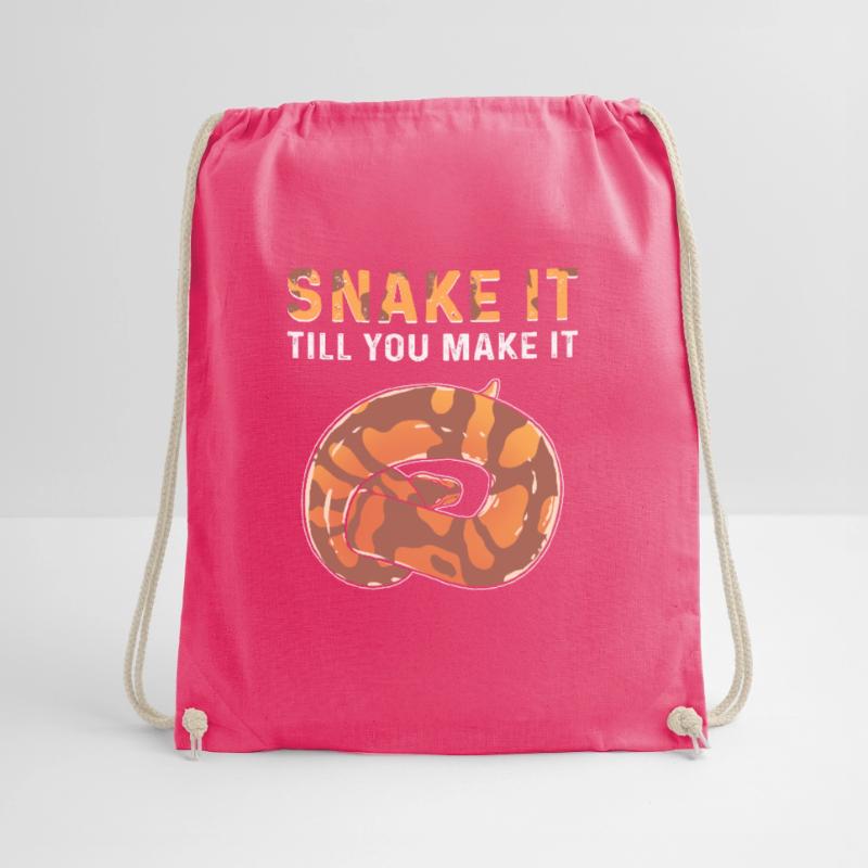 Queue until you make it. Royal Python Drawstring Bag