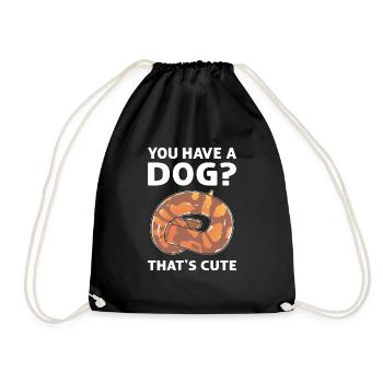 Do you have a dog? Cute! Royal Python - Drawstring Bag - black - Front