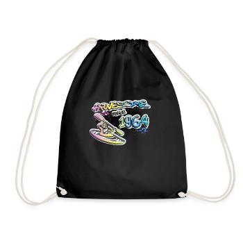 Génial depuis 1964. Kayakiste, kayakiste. Graffiti - Sac de sport léger - noir - Devant
