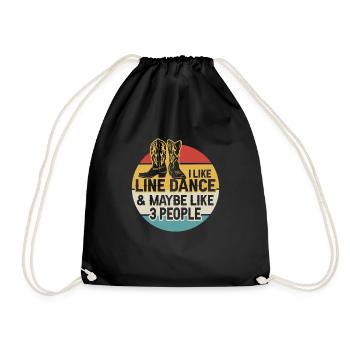 Line Dancing Cowboy Texas Line Dance Cadeau - Sac de sport léger - noir - Devant