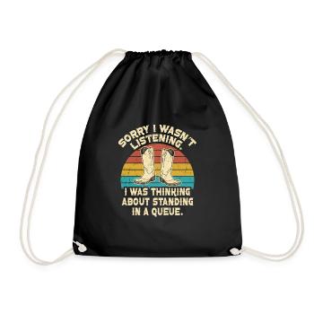 Line Dancing Cowboy Texas Line Dance Cadeau - Sac de sport léger - noir - Devant