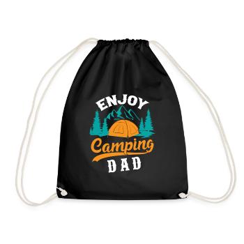 Retro Cool Camping Papa Outdoor Camping Fun - Sac de sport léger - noir - Devant