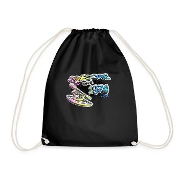 Génial depuis 1974. Kayakiste, kayakiste. Graffiti - Sac de sport léger - noir - Devant