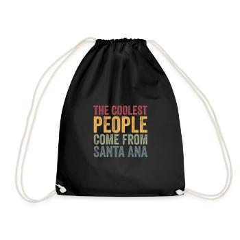 Coolest people come from Santa Ana - Turnbeutel - Schwarz - Vorne