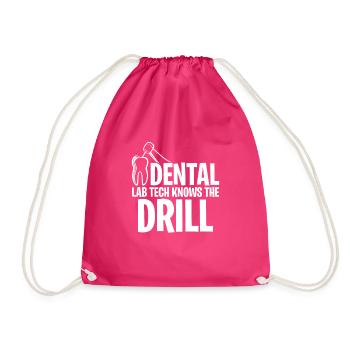 Dental Laboratory Technician Dental Technician - Drawstring Bag - fuchsia - Front