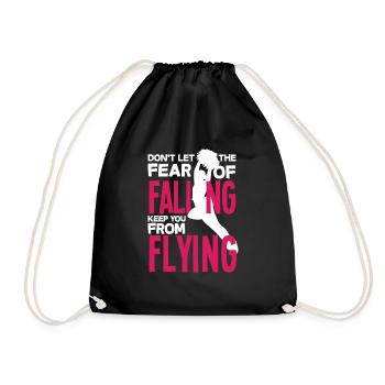 Lustiges Cheerleader Cheerleading Geschenk - Turnbeutel - Schwarz - Vorne