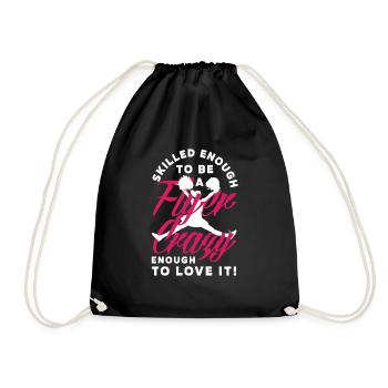 Lustiges Cheerleader Cheerleading Geschenk - Turnbeutel - Schwarz - Vorne