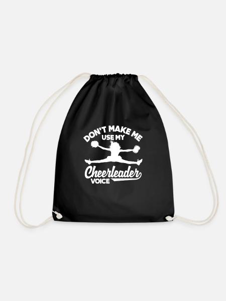 Lustiges Cheerleader Cheerleading Geschenk - Turnbeutel - Schwarz