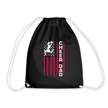 Lustiges Cheerleader Cheerleading Geschenk - Turnbeutel - Schwarz - Vorne