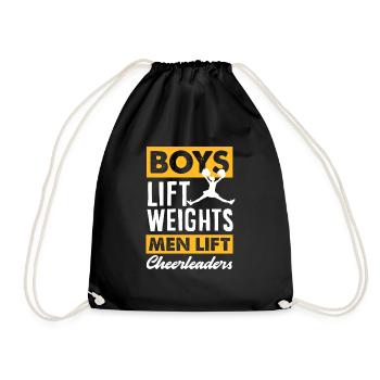 Lustiges Cheerleader Cheerleading Geschenk - Turnbeutel - Schwarz - Vorne