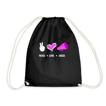 Lustiges Cheerleader Cheerleading Geschenk - Turnbeutel - Schwarz - Vorne