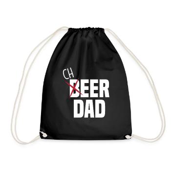Lustiges Cheerleader Cheerleading Geschenk - Turnbeutel - Schwarz - Vorne