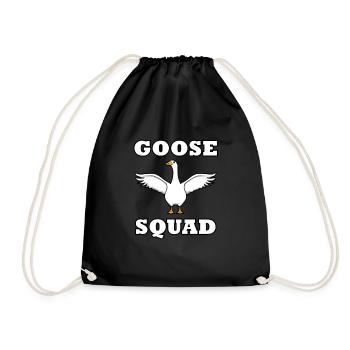 Goose Squad Nature Wildlife Oies Joli oiseau - Sac de sport léger - noir - Devant