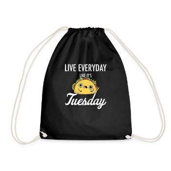 Taco Mexican Food Mexique Tortilla Burrito - Sac de sport léger - noir - Devant