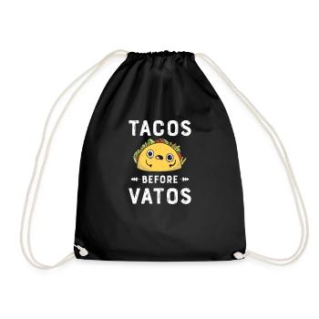 Taco Mexikanische Essen Mexico Tortilla Burrito - Turnbeutel - Schwarz - Vorne