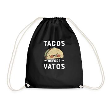 Taco Mexikanische Essen Mexico Tortilla Burrito - Turnbeutel - Schwarz - Vorne