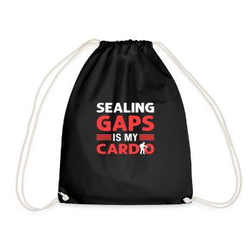 Closing gaps is my job. Exterminator. - Drawstring Bag - black - Front