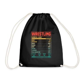 Lutte Nutrition Facts Drôle Lutteur Fan - Sac de sport léger - noir - Devant