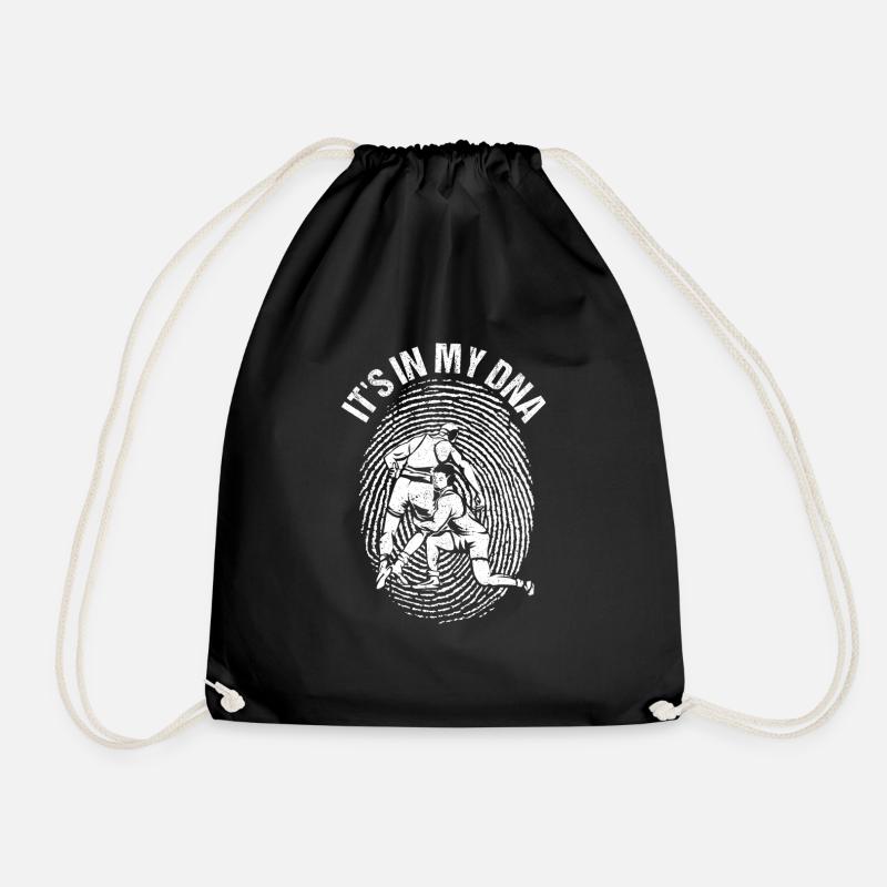Fun Martial Arts Fighting Wrestle Wrestling - Drawstring Bag - black