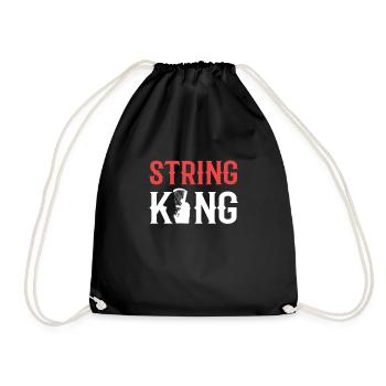 String King. Harfenist. Harfenspieler - Turnbeutel - Schwarz - Vorne