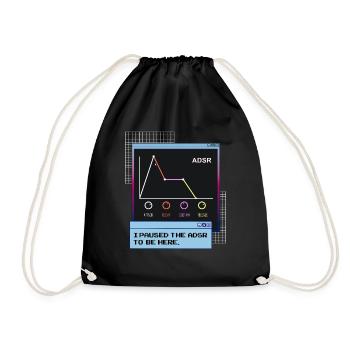 ADSR Enveloppe Synthétiseur Synthé Nerdy Vaporwave - Sac de sport léger - noir - Devant