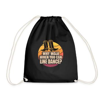 Line Dancing Cowboy Texas Line Dance Cadeau - Sac de sport léger - noir - Devant