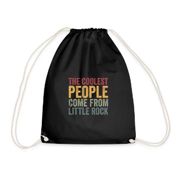 Coolest people come from Little Rock - Drawstring Bag - black - Front