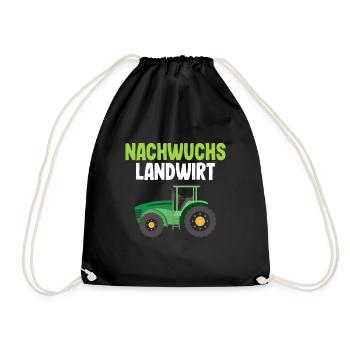 Nachwuchs Landwirt Bauer Dorfkind Traktor Junge - Turnbeutel - Schwarz - Vorne