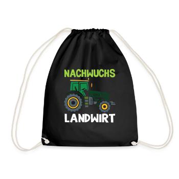 Nachwuchs Landwirt Bauer Dorfkind Traktor Junge - Turnbeutel - Schwarz - Vorne