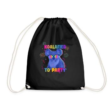 Koalafied Zum Party-Tier-Wortspiel - Turnbeutel - Schwarz - Vorne