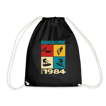 Génial depuis 1984. Wakeboard Lifestyle - Sac de sport léger - noir - Devant