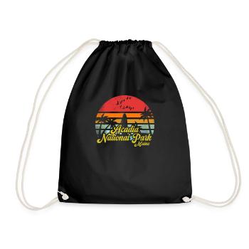 Vintage Acadia Nationalpark Maine Surfen Spaß - Turnbeutel - Schwarz - Vorne