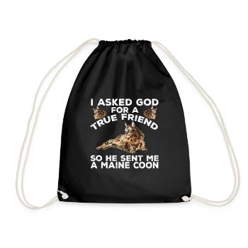 Maine Coon Chat - Sac de sport léger - noir - Devant