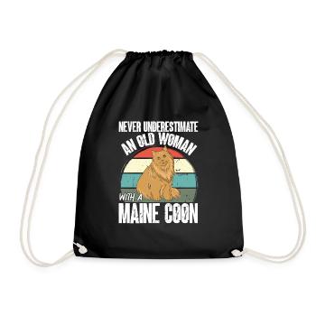 Maine Coon Chat - Sac de sport léger - noir - Devant