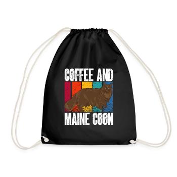 Maine Coon Chat - Sac de sport léger - noir - Devant