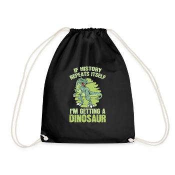 Dinosaure T-Rex - Sac de sport léger - noir - Devant