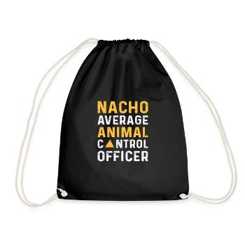 Nacho Average Aco. Tierrettung. Tierkontrolleur - Turnbeutel - Schwarz - Vorne