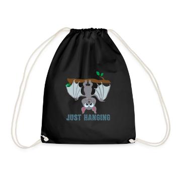 Halloween mignonne chauve-souris traîne animal - Sac de sport léger - noir - Devant