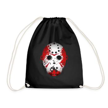 Halloween Horror Mask Killer - Drawstring Bag - black - Front